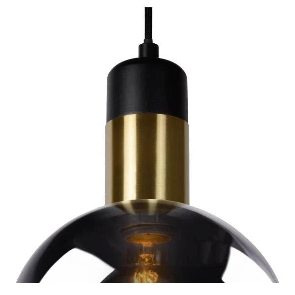 Lucide JULIUS - Pendant light - Ø 28 cm - 1xE27 - Smoke Grey - detail 3